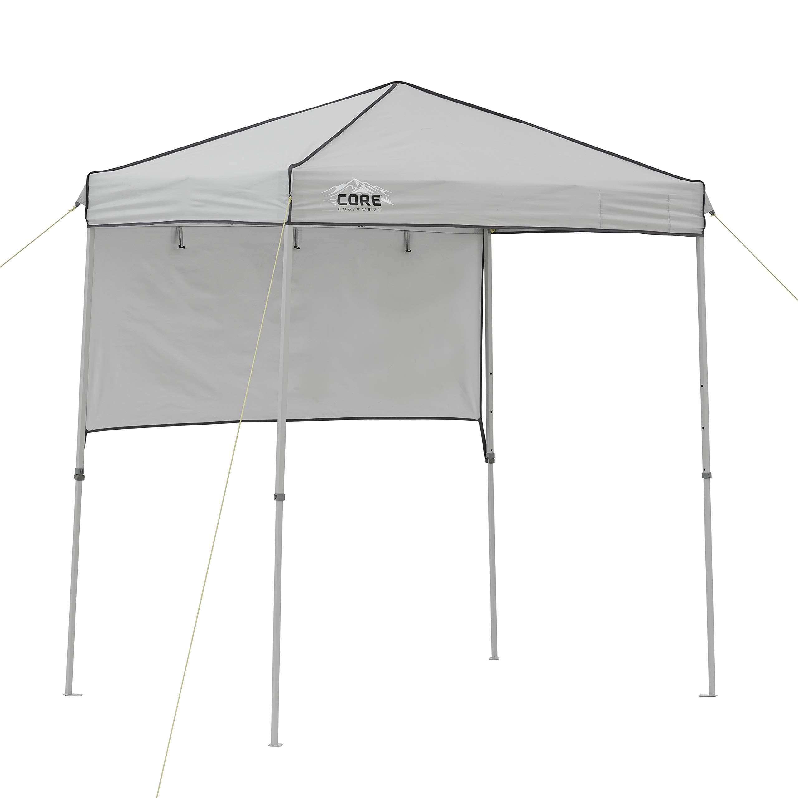 Core Instant Straight Leg Canopy Tent with Adjustable Sun Wall, 6 ft x 4 ft , Gray