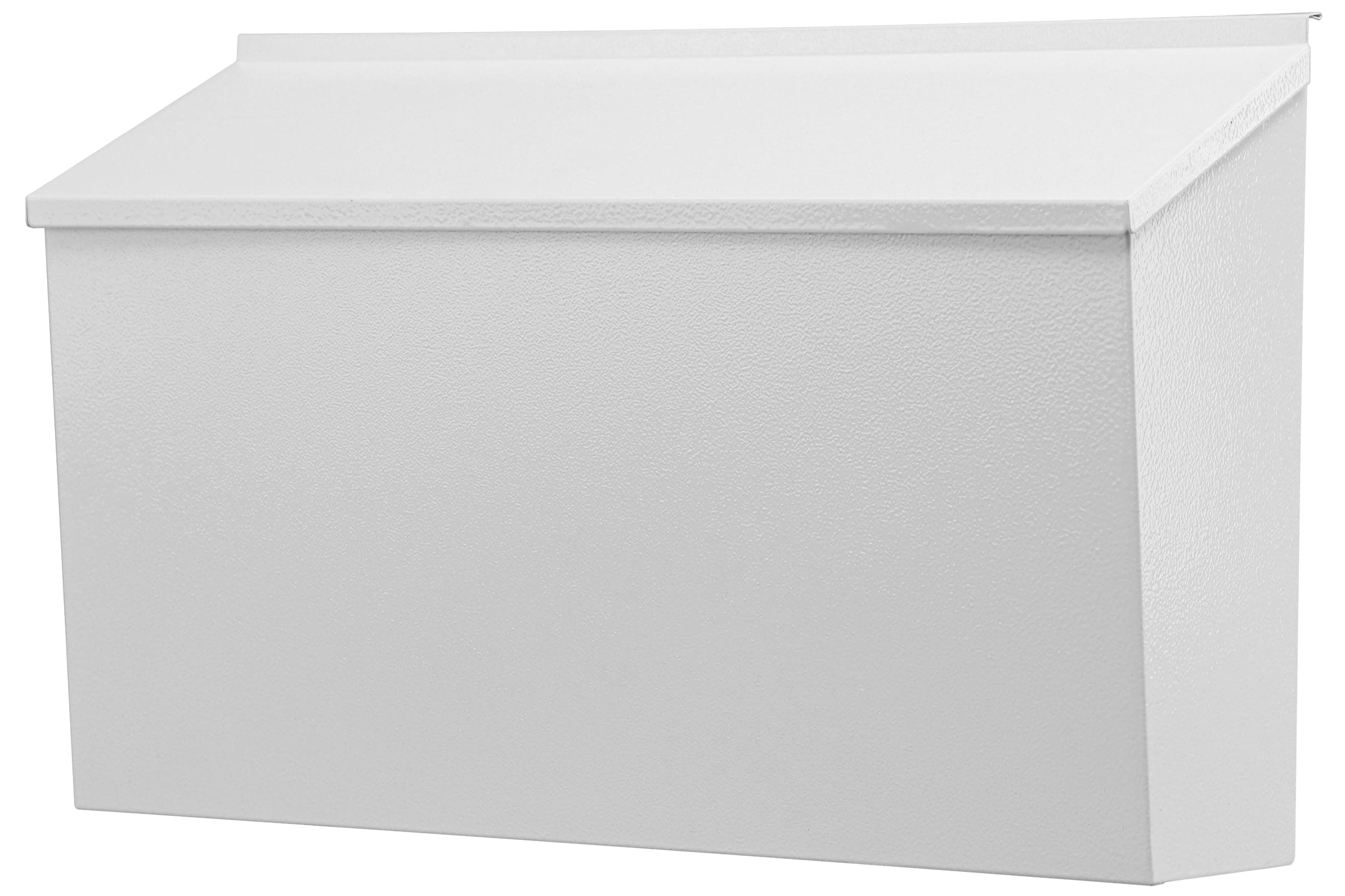KYODOLED Wall-Mount Mailbox, Large Capacity Mail Box, Galvanized Steel Rust-Proof Metal Post Box, Mailboxes for Outside,15.7"x9.9"x4.9" White