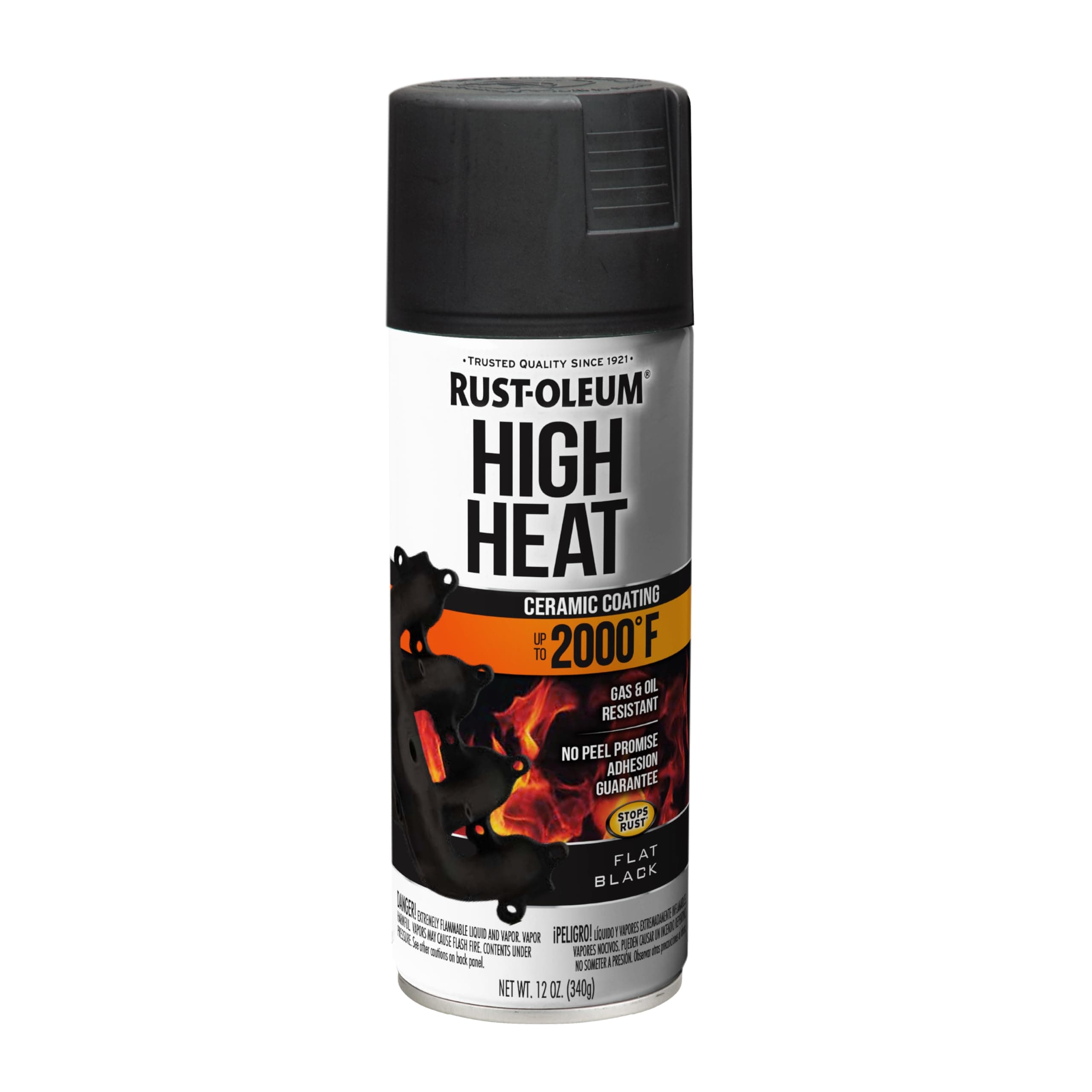 248903 Automotive High Heat Spray Paint, 12 oz, Flat Black