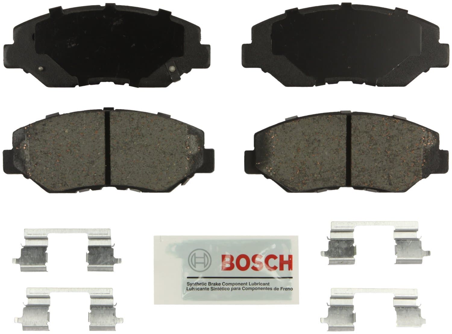 BOSCH BE914H Blue Ceramic Disc Brake Pad Set With Hardware - Compatible With Select Acura ILX; Honda Accord, Civic, CR-V, CR-Z, Element, Fit; FRONT