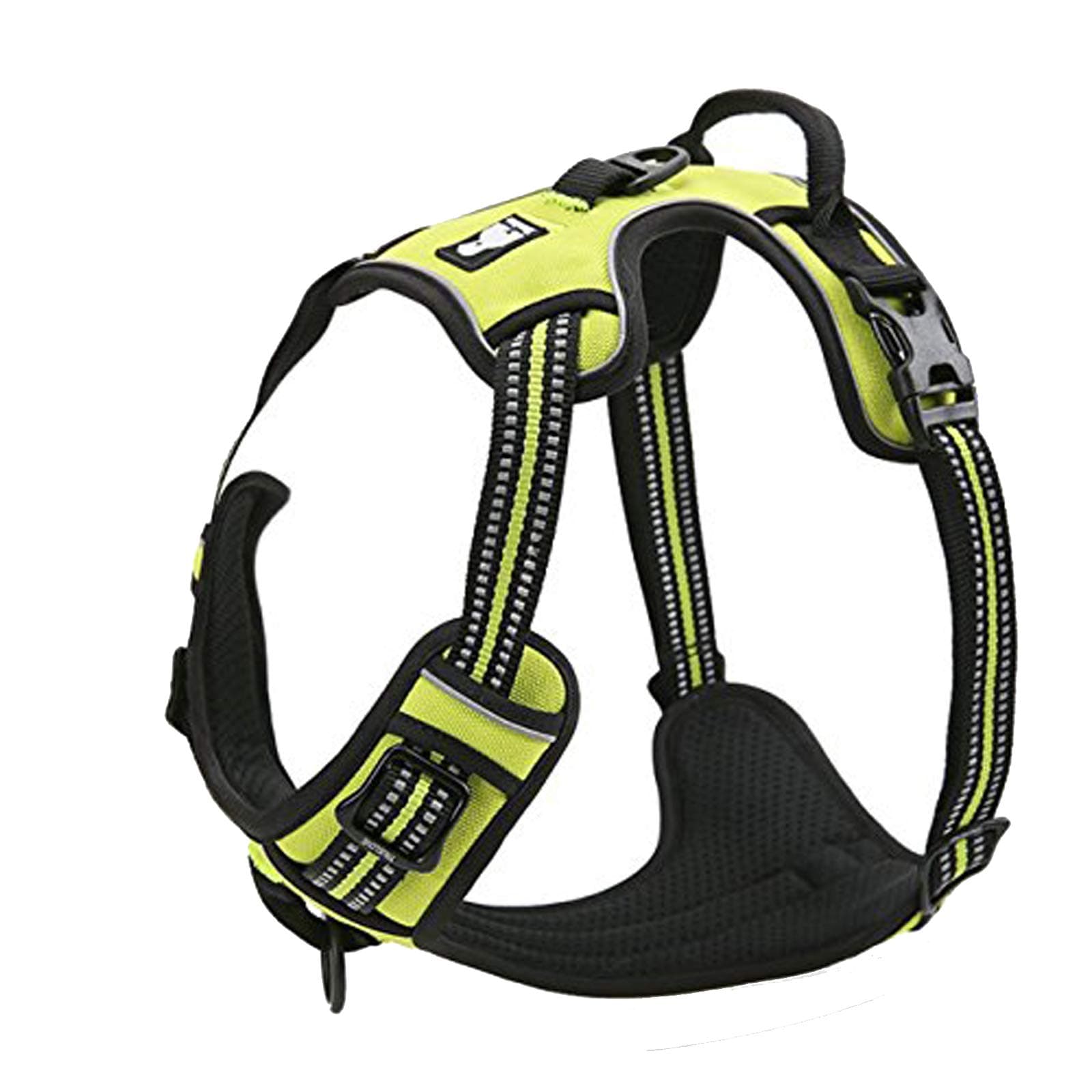TRUE LOVE Adjustable No-Pull Dog Harness Reflective Pup Vest Harnesses Comfortable Control Brilliant Colors Truelove TLH5651(Neon Yellow,M)