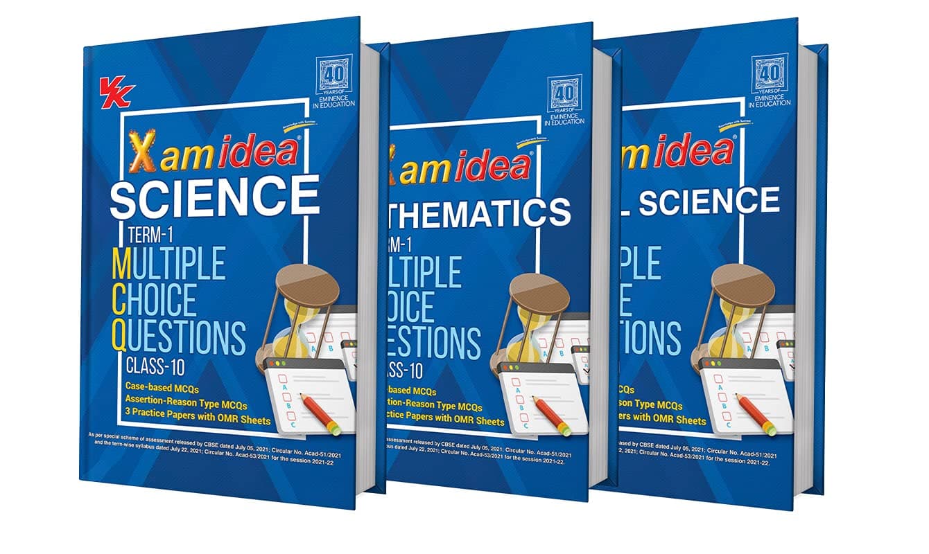 Xam Idea CBSE MCQs Chapterwise For Term I, Class 10 Mathematics, Science & Social Science (Set of 3) (With massive Question Bank and OMR Sheets for real-time practise) Paperback – 1 September 2021