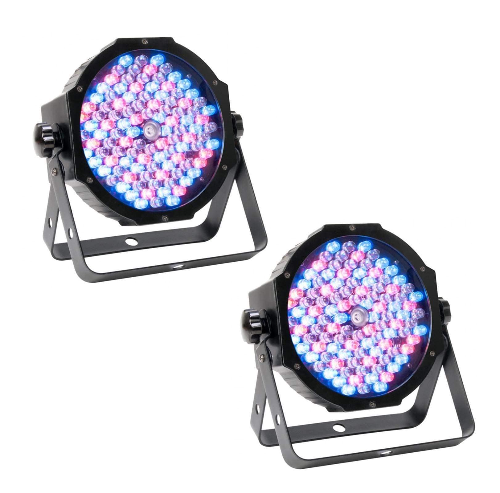 (2) American DJ Mega Par Profile Plus Bright LED Par Can Wash DJ Effect Lights