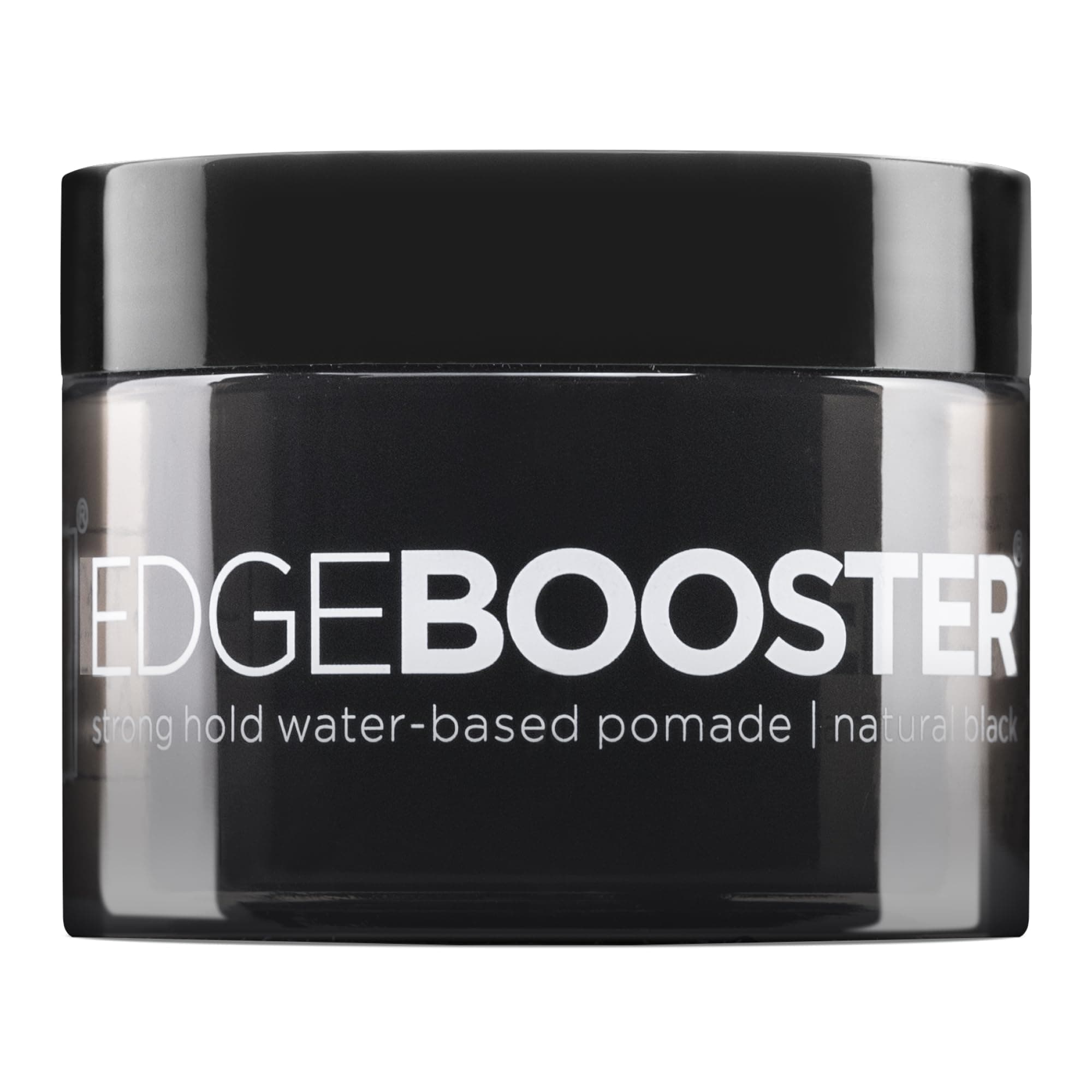 Style Factor Edge Booster HIDEOUT Water-based Pomade 3.38 Oz | Darkens Gray Hair with Strong Hold and High Shine (Natural Black)