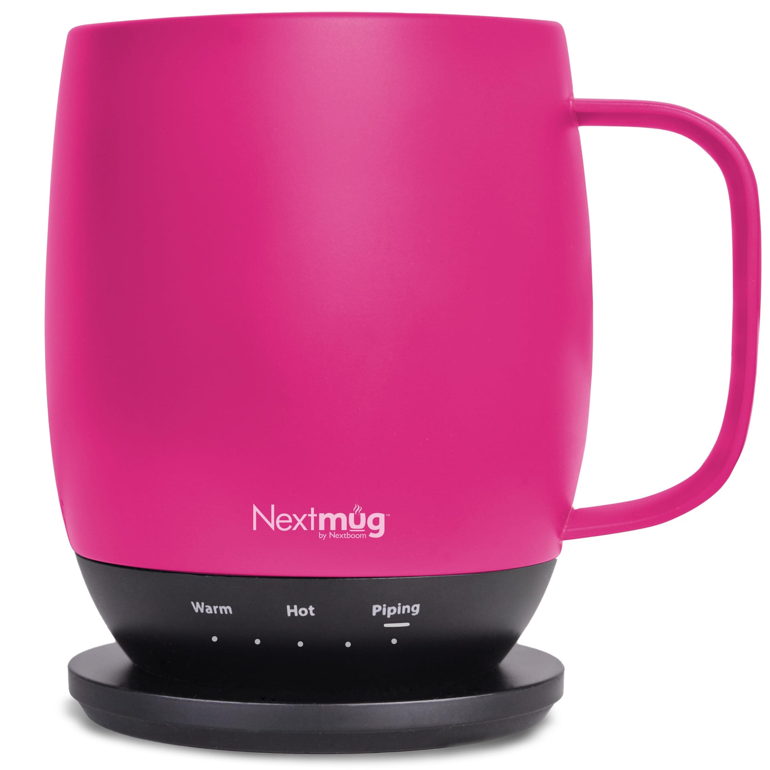 - Nextmug - Temperature-Controlled, Self-Heating Coffee Mug (True Pink - 14 oz.)