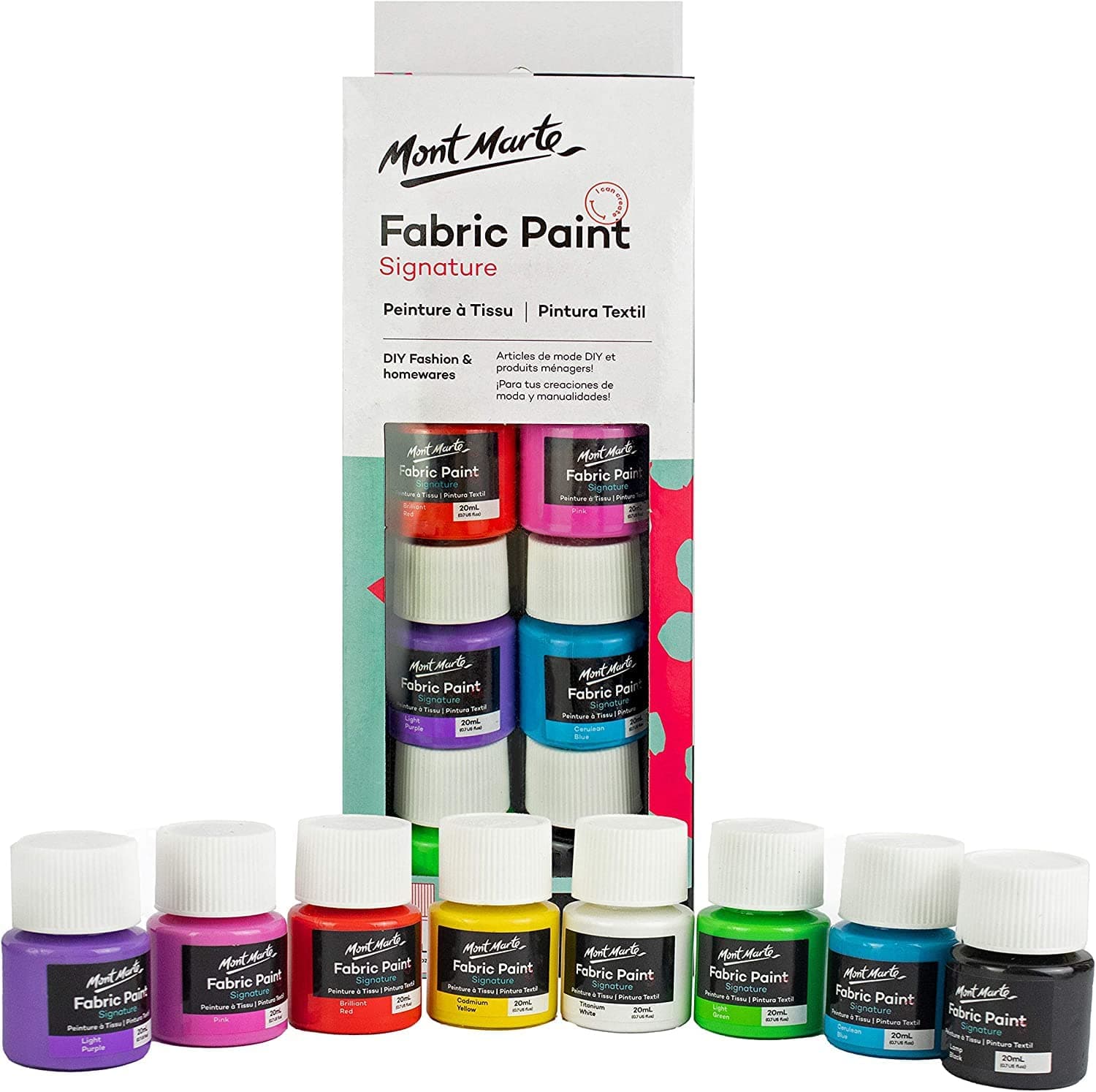 Mont Marte 8 Colors Fabric Paint Set
