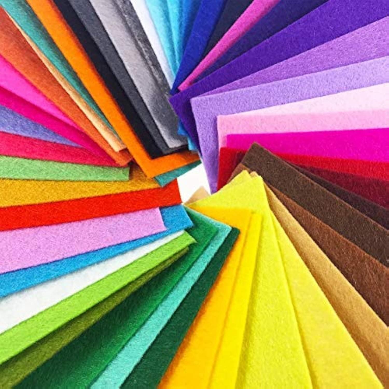 A4 Assorted Color Felt Fabric Craft Sheets 2 mm Thick (20cm*30cm)… (A4-10 Sheets)
