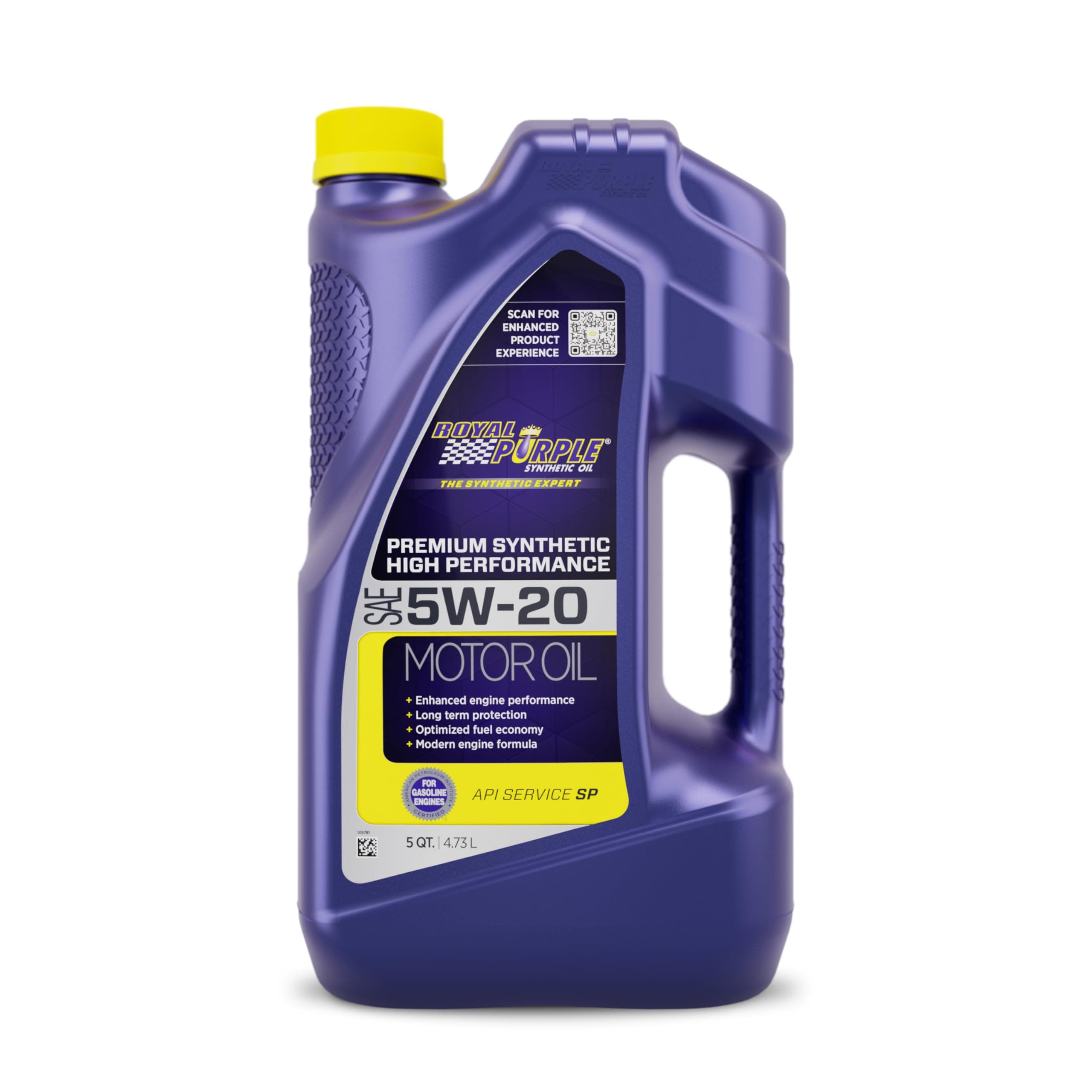 51520 API-Licensed SAE 5W-20 High Performance Synthetic Motor Oil - 5 Quart, (Model: ROY51520)
