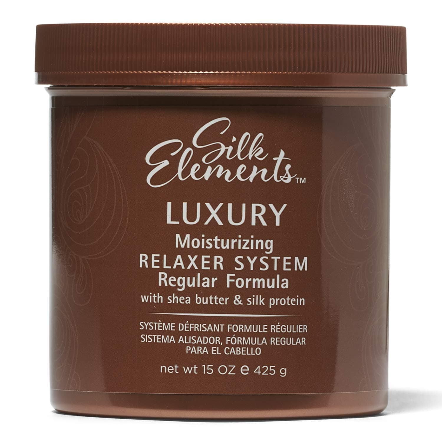 Silk Elements Luxury Moisturizing Relaxer System | With Shea Butter and Silk Protein 425g| Hair Straightening Therapy | Smoothing System | 100% Straight Hair | Frizzy Free (Regular)