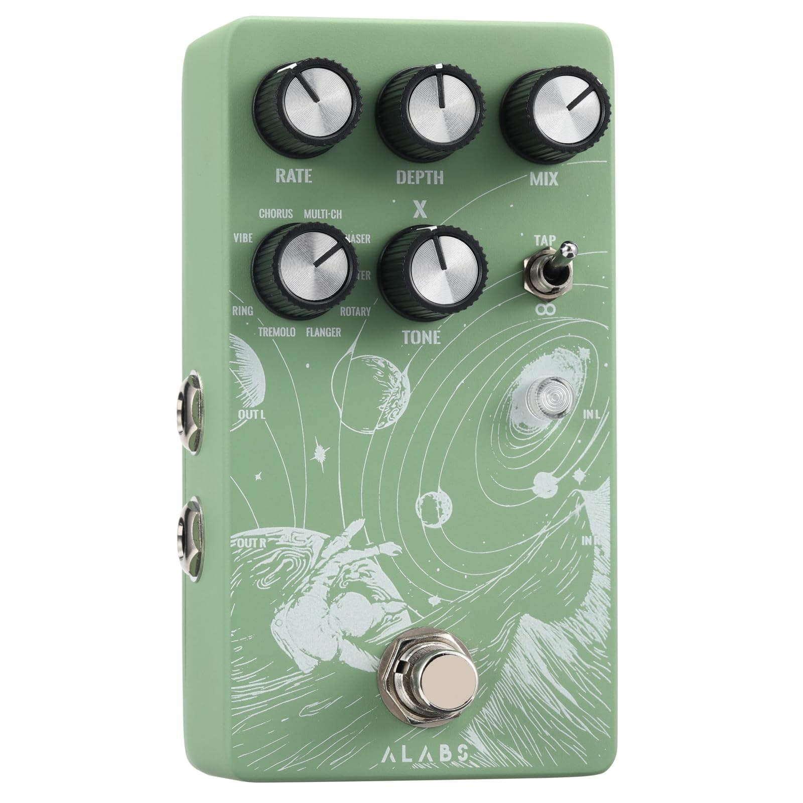 NOVADRIFT Modulation Guitar Pedal | 9-in-1 Multi-Mod Effects Rotary, Chorus, Flanger, Tremolo | Built-in Expression, True Stereo, Analog Dry-Through, Tap Tempo, Selectable True Bypass/Buffer