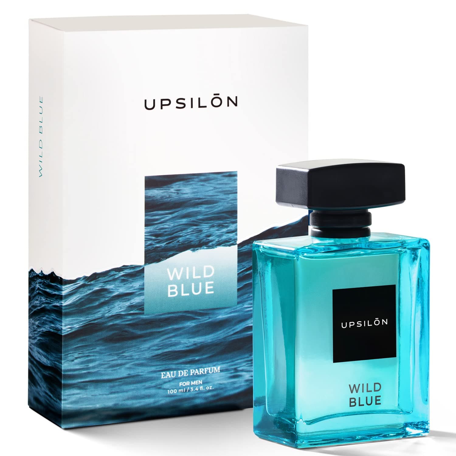 UPSILON Wild Blue Aqua Men'S Perfume | Long Lasting Eau De Liquid Perfumes For Men | Luxury Premium Perfume For Men | Fresh & Powerful Fragrance | Travel Friendly Edp Perfume For Men(100 Ml)