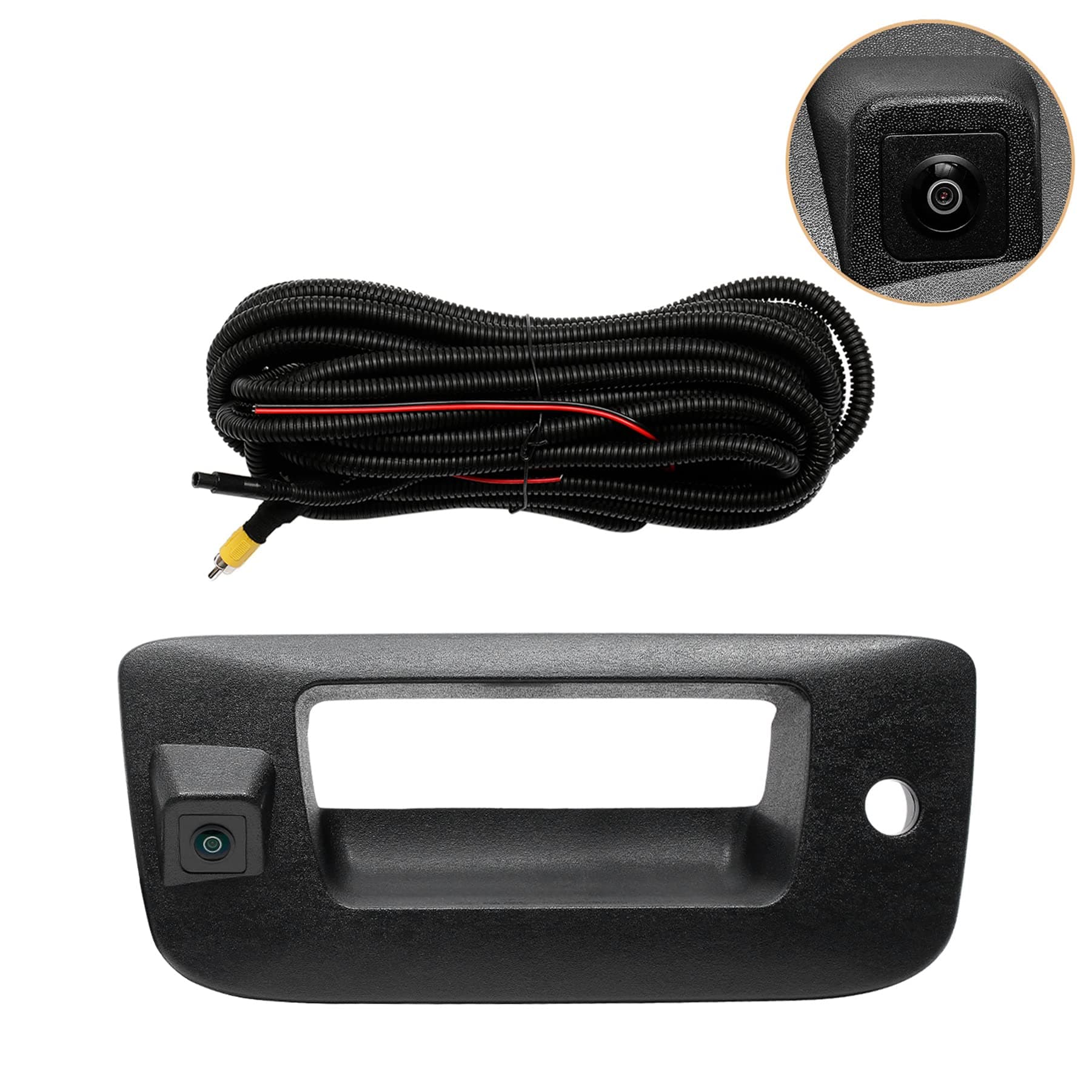 Back Up Camera, w/ Tailgate Handle, Compatible with 2007-2014 Chevy Silverado GMC Sierra 1500 2500 3500, w/ Keyhole, 170° Viewing Angle, Rear View Camera, Reverse Camera, Backup Camera Kit, Waterproof