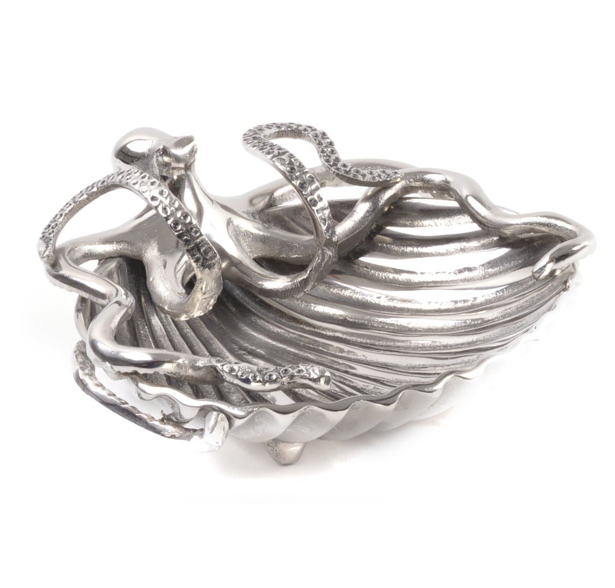 Culinary Concept Octopus and Shell Dish, Silver, 1214