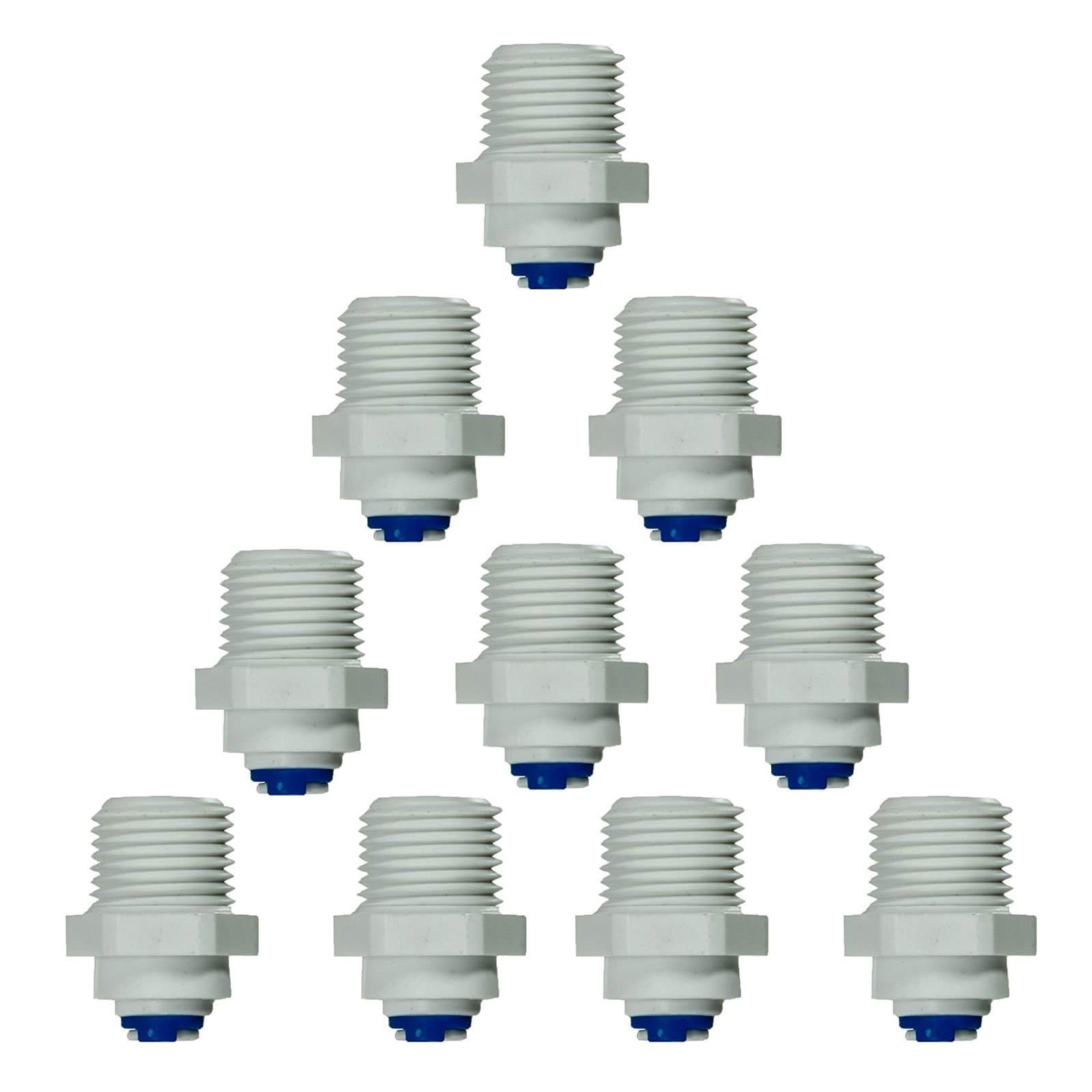 Vyair 1/2" BSP Thread to 1/4" Push Fit Reverse Osmosis Housing Connection (10)