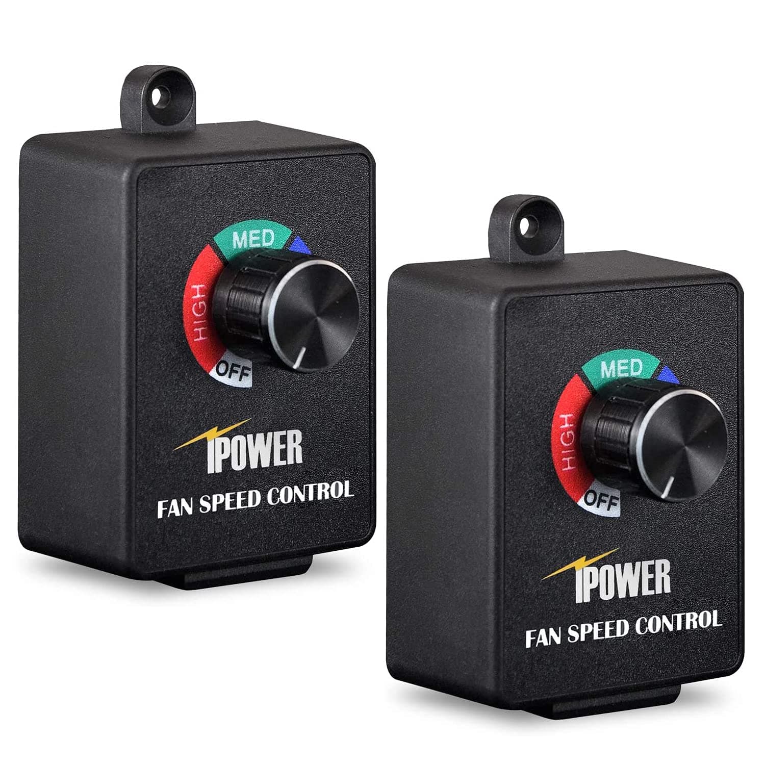 iPower 2-Pack Variable Fan Speed Controller Adjuster for Duct Inline HVAC Exhaust Vent Blower, 2 Pack