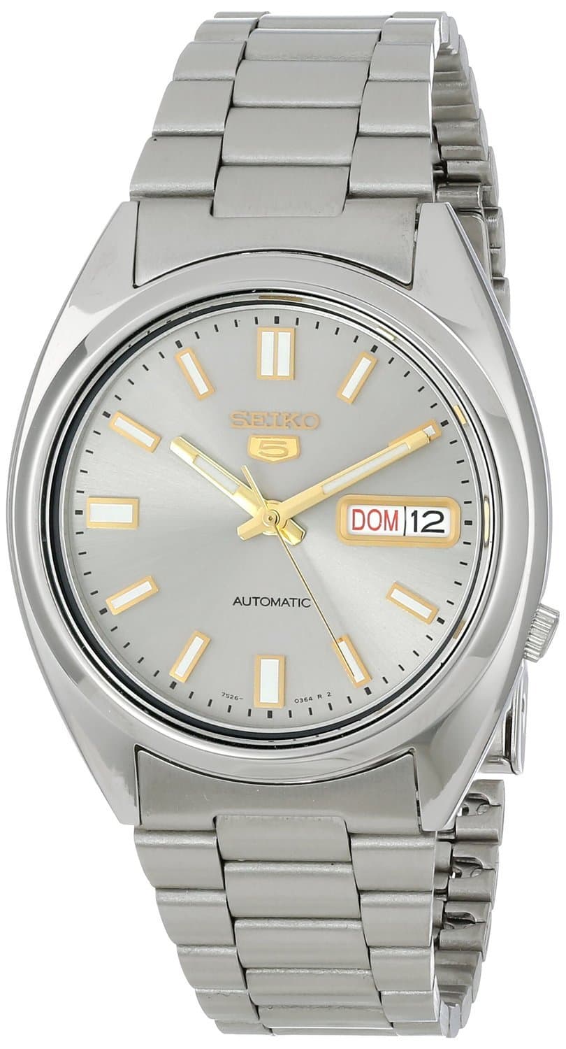 SEIKO Automatic Watch for Men 5-7S Collection - with Day/Date Calendar, Luminous Hands, Stainless Steel Case & Bracelet