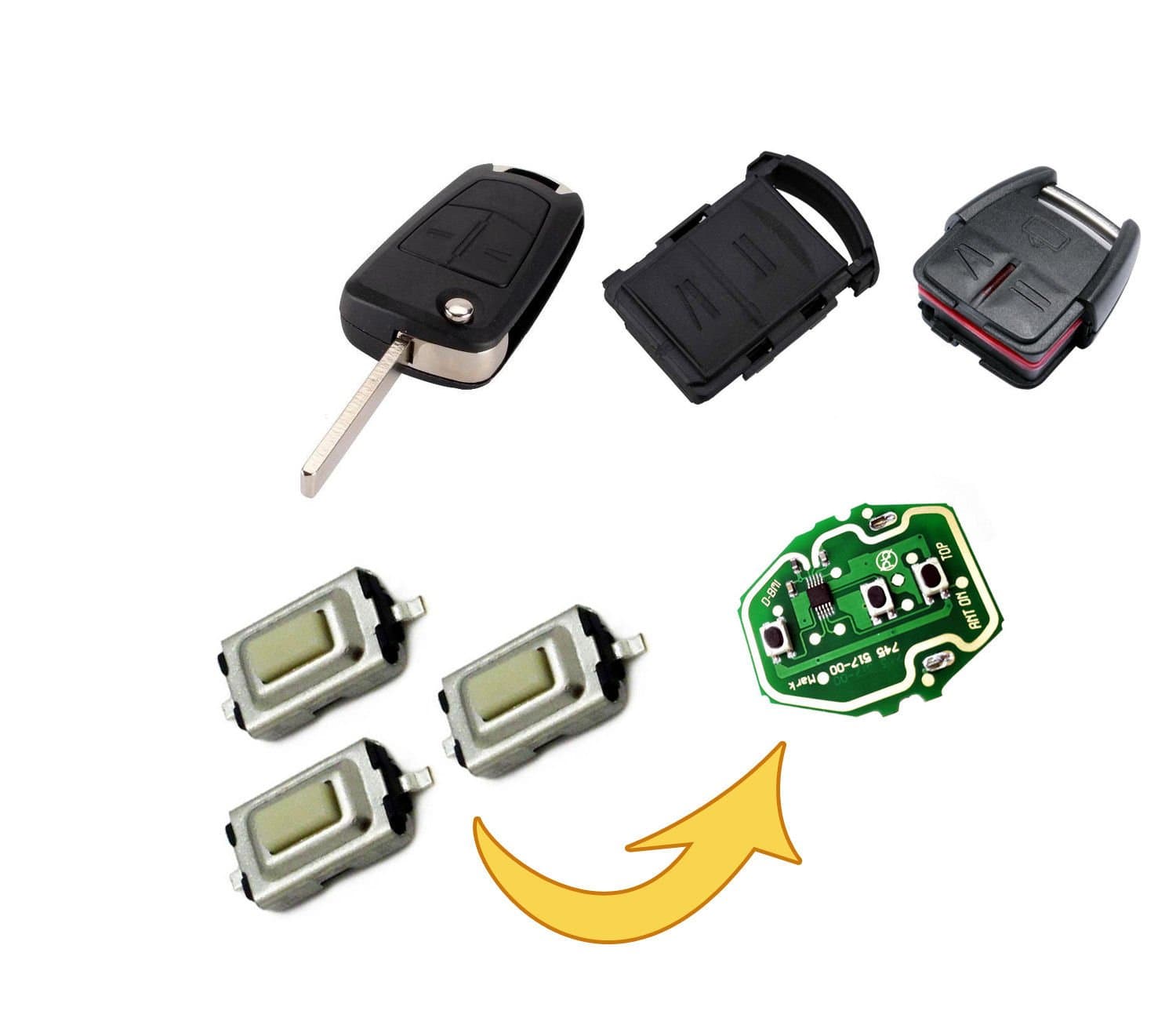 myshopx MP08 Micro SMD Button Remote Control Key Remote Control Car Key MP08