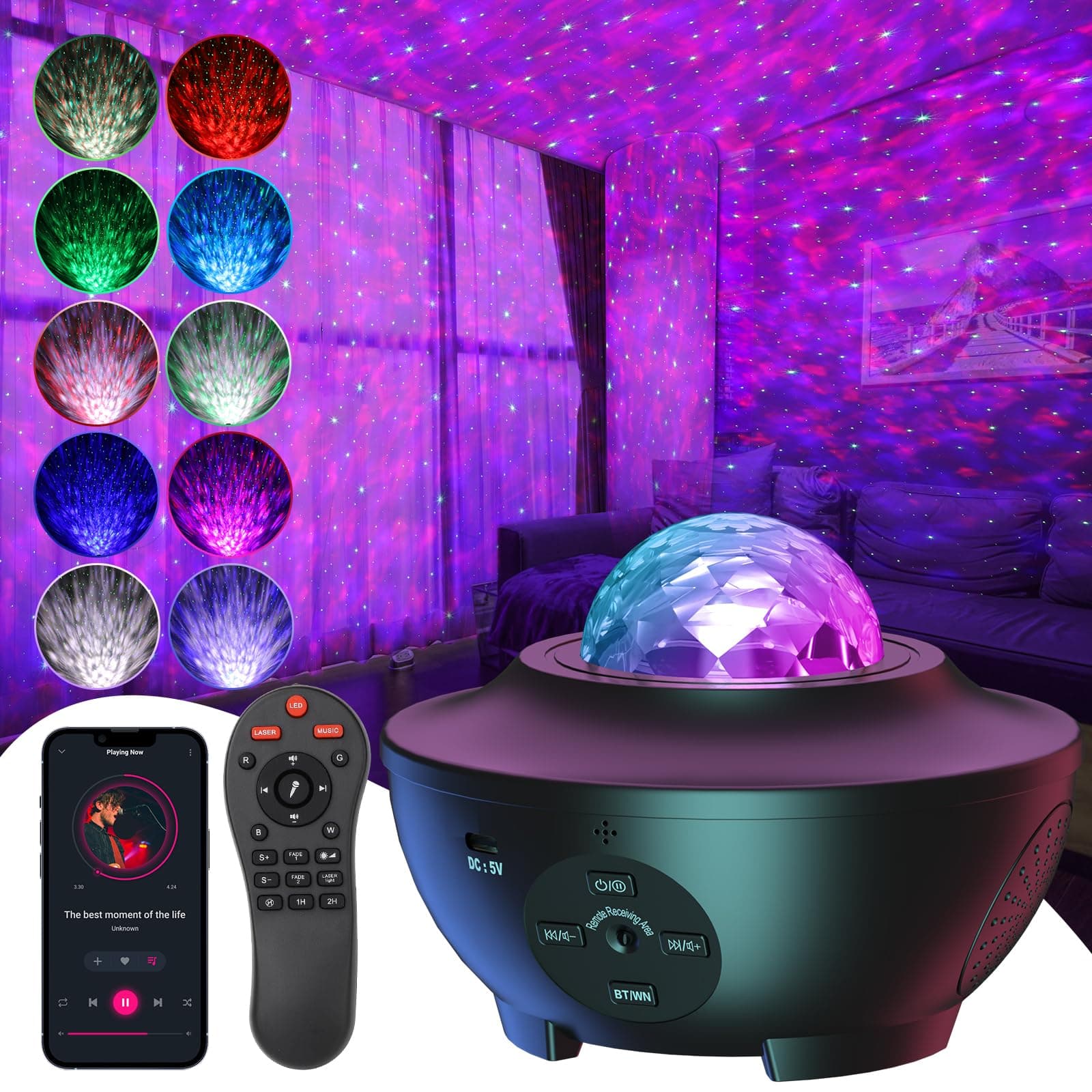 UOUNE Galaxy Projector Black