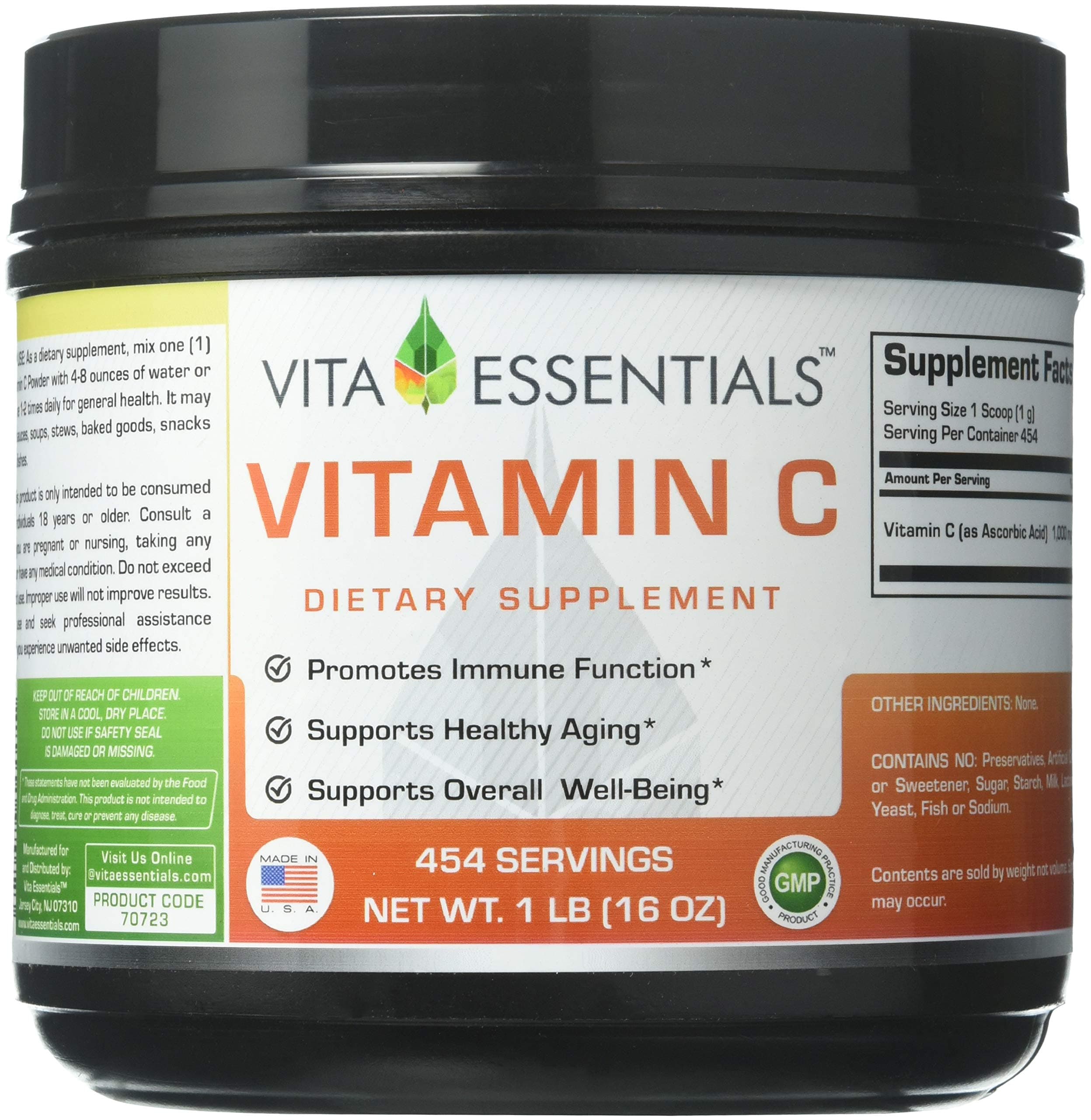 Vita Essentials Vitamin C Ascorbic Acid Powder, 1 Pound