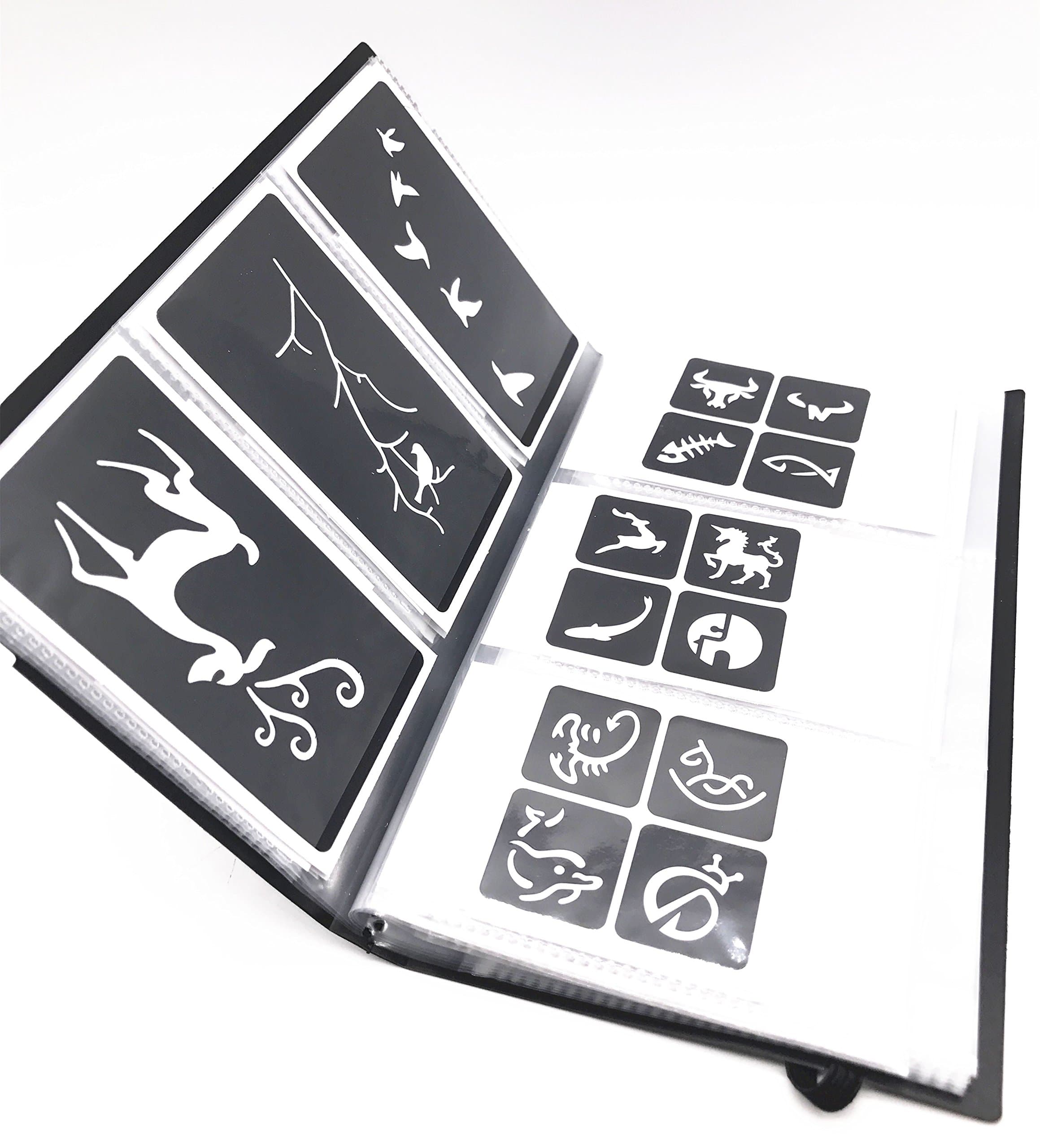 Tattoo Stencil - Various Patterns - New Henna Designs- 63pcs (Include a Storage Book)