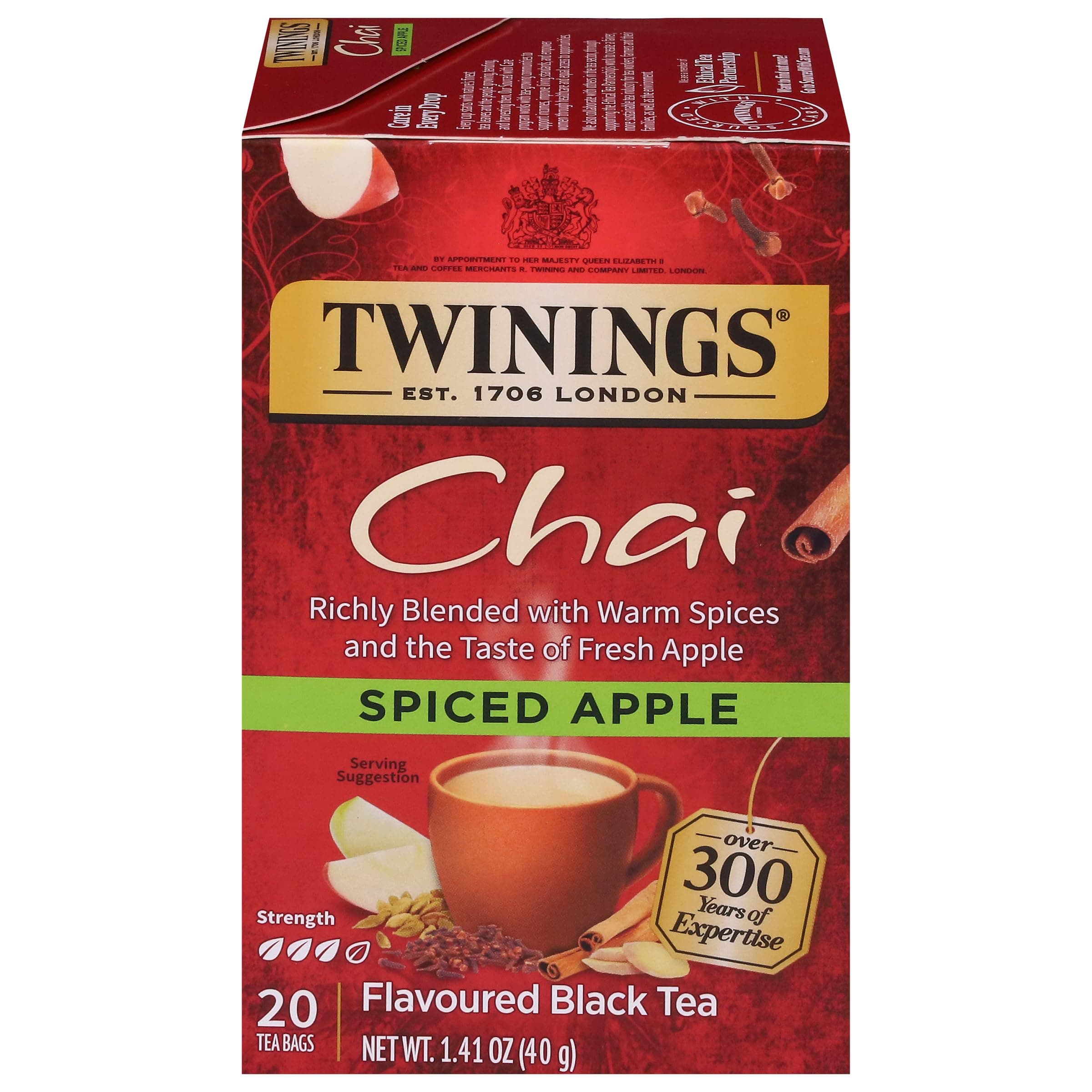 TWININGS TEA, TEA,CHAI,SPICED APPLE 20 BAG