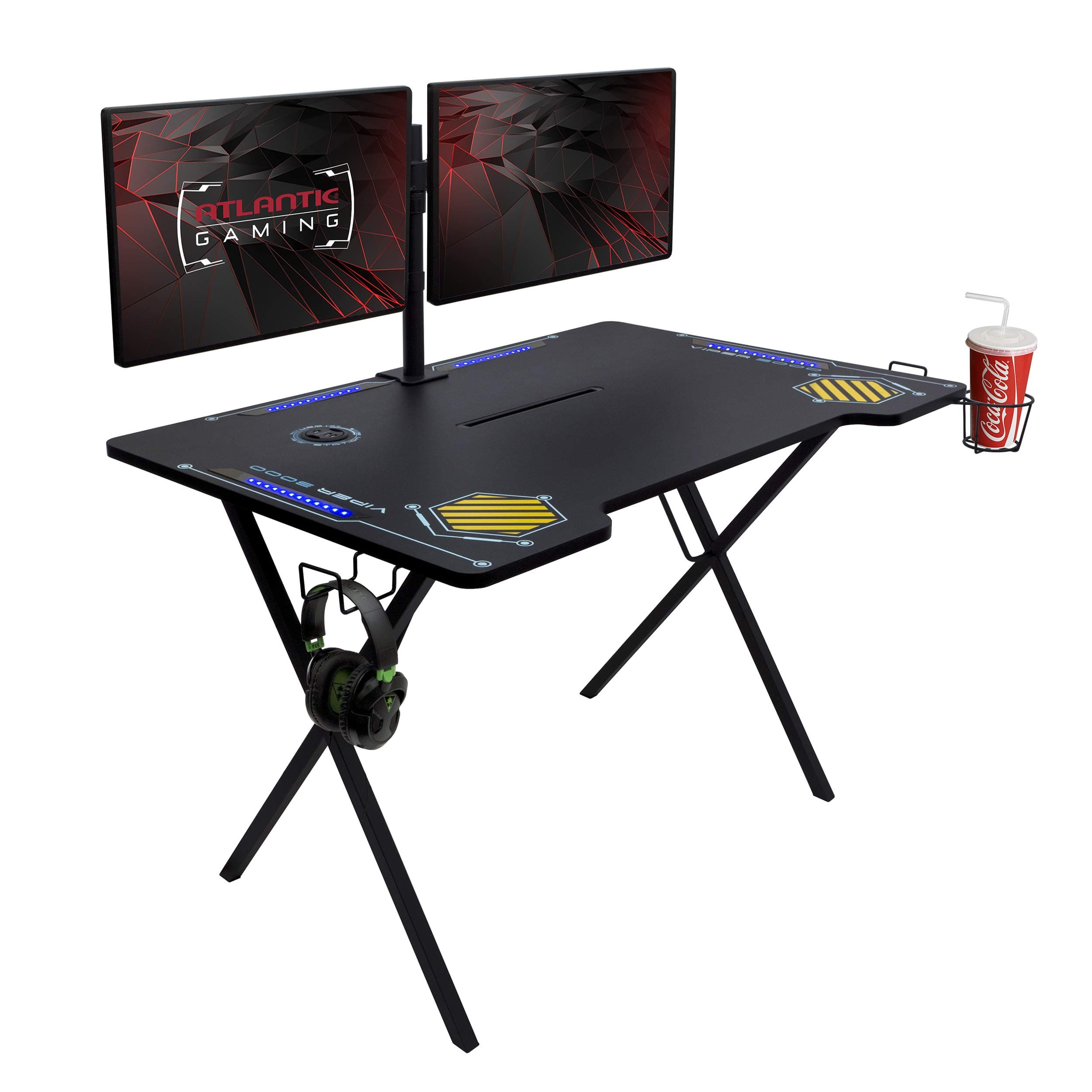 AtlanticGaming Desk Viper 3000, X-Large, Black-Blue
