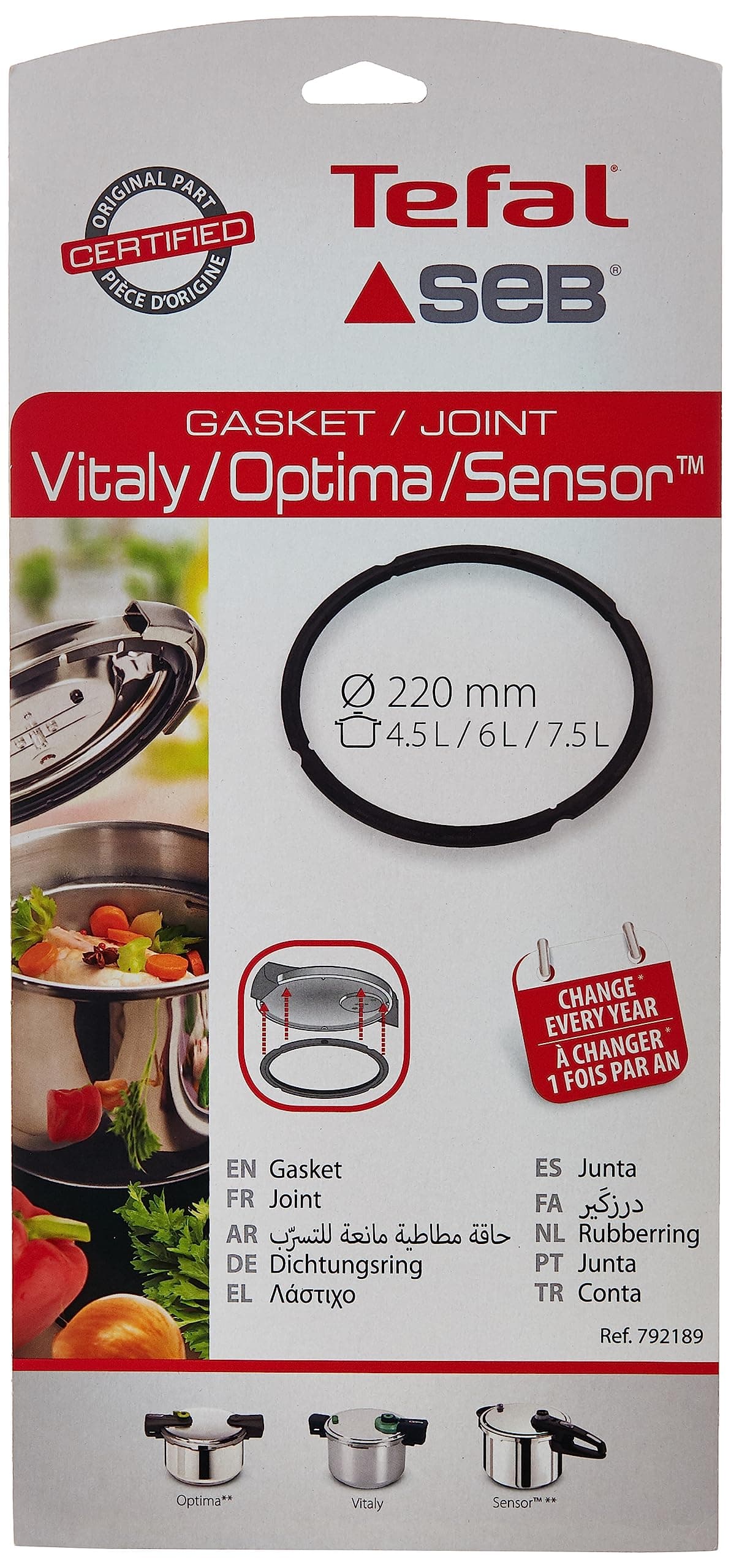 Tefal Sensor/Classic 792189 Sealing Ring