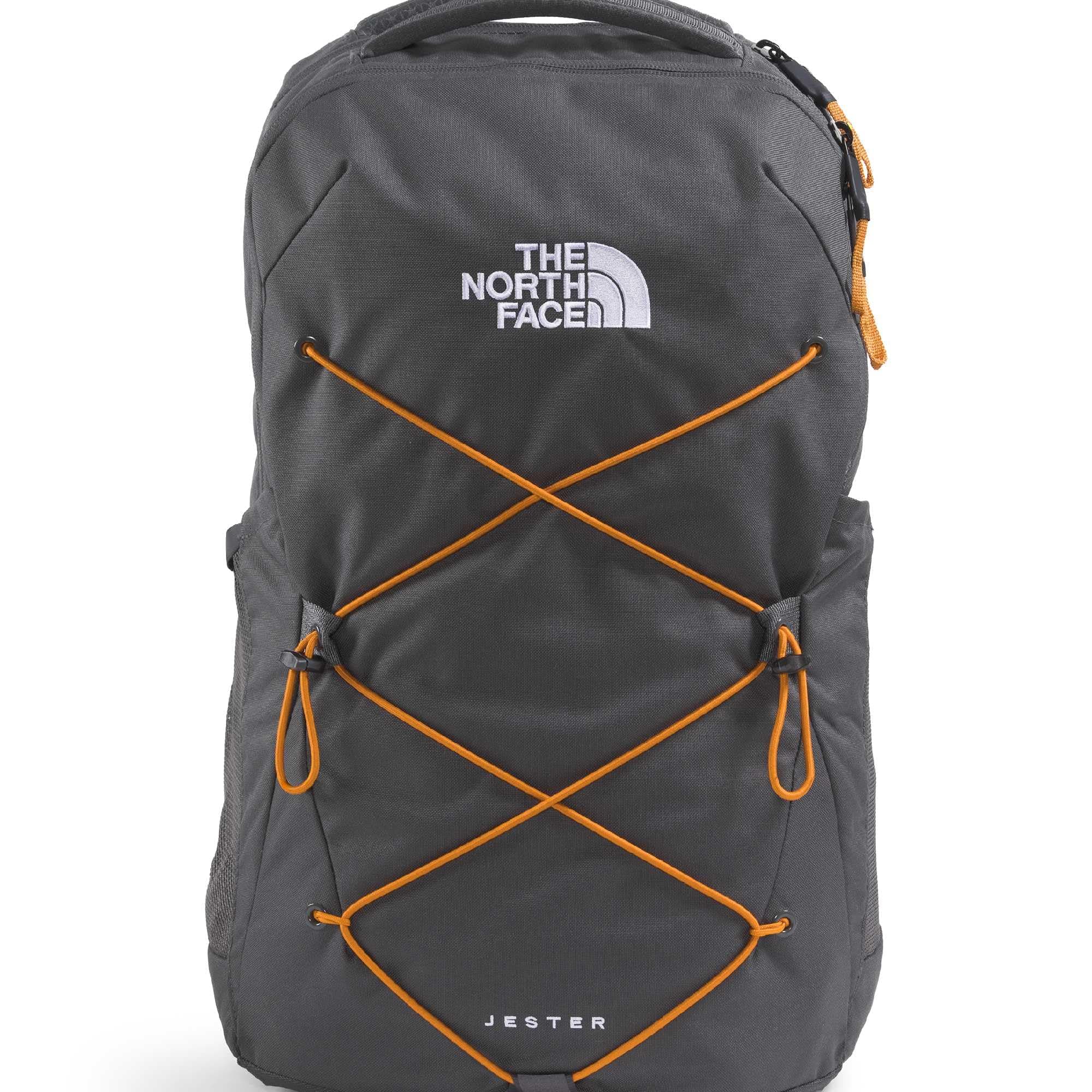 The North Face Jester Everyday Laptop Backpack - Commuter Daypack, Water Repellent, Laptop Sleeve, Anthracite Grey/Dust Orange, One Size