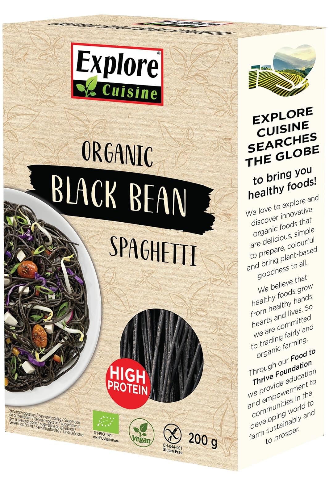Black Bean Spaghetti 200g, Organic (Explore Cuisine)