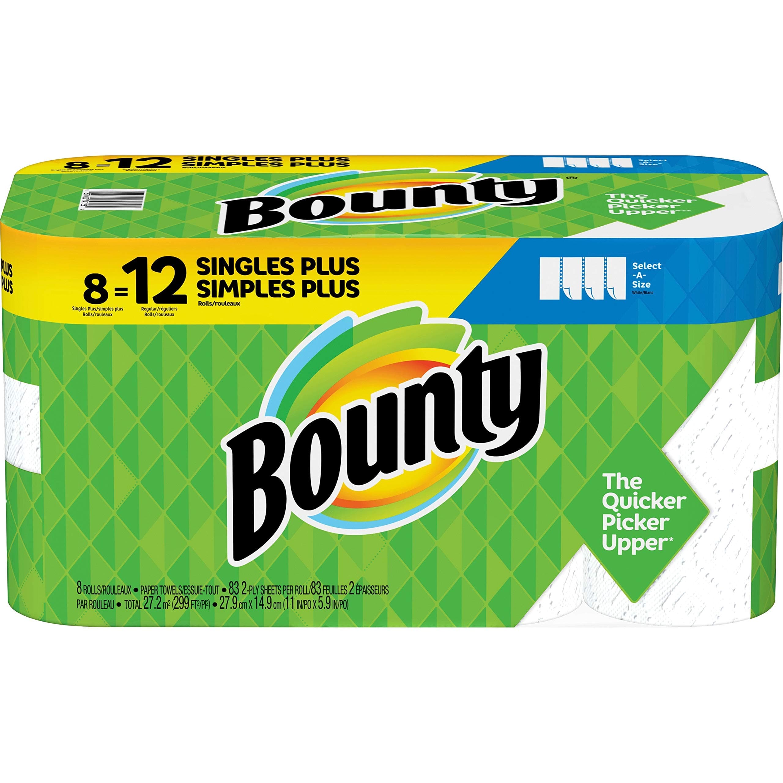 Bounty Select-A-Size Paper Towel, 83 Count (Pack of 8), White 8 per Carton