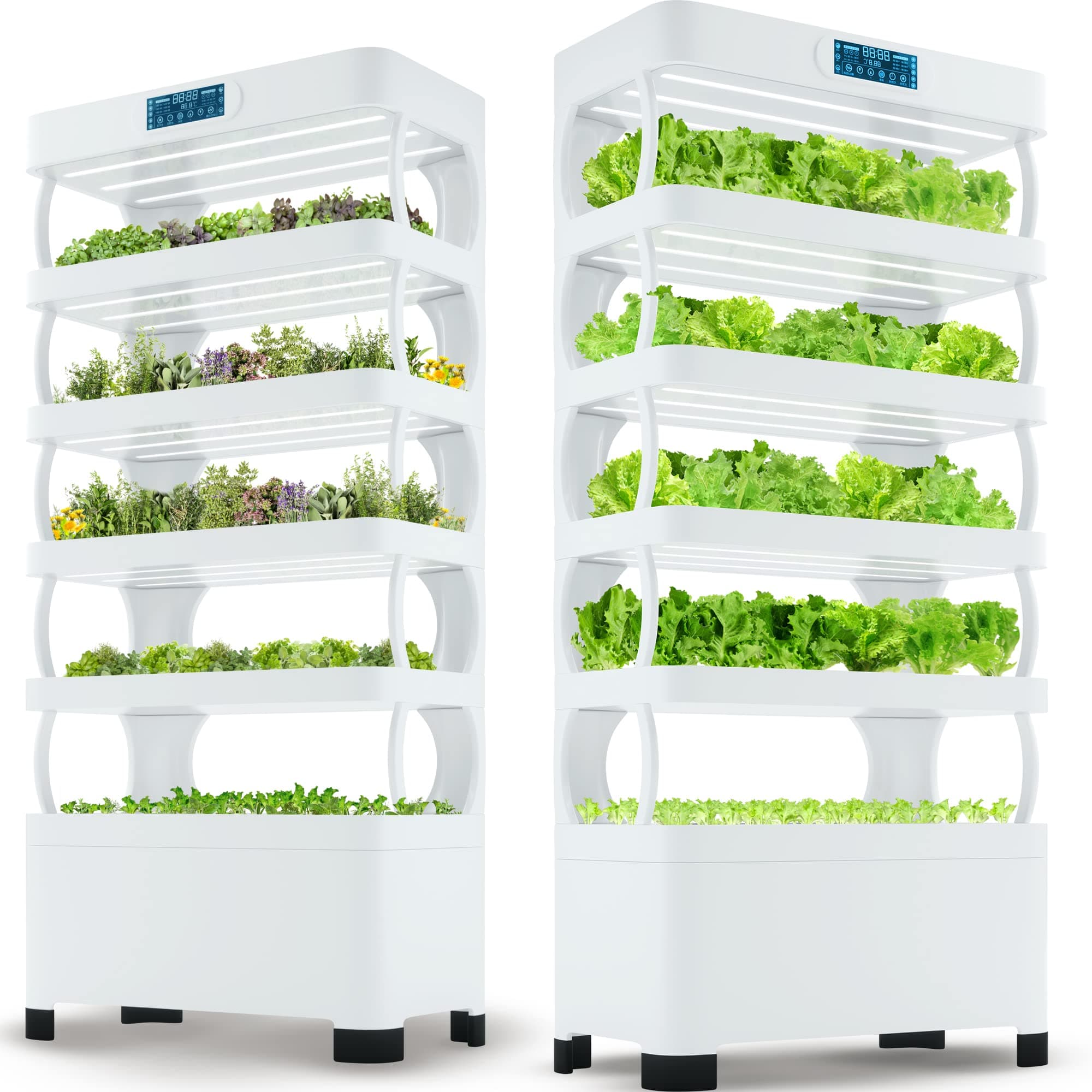 Nutraponics Hydroponics System for Herbs, Fruits, & Vegetables – Hydroponic Growing System with Automated LED Grow Lights – Vertical Farming for Indoor Tower Garden (72 Planters and 82 Seeding Sites)