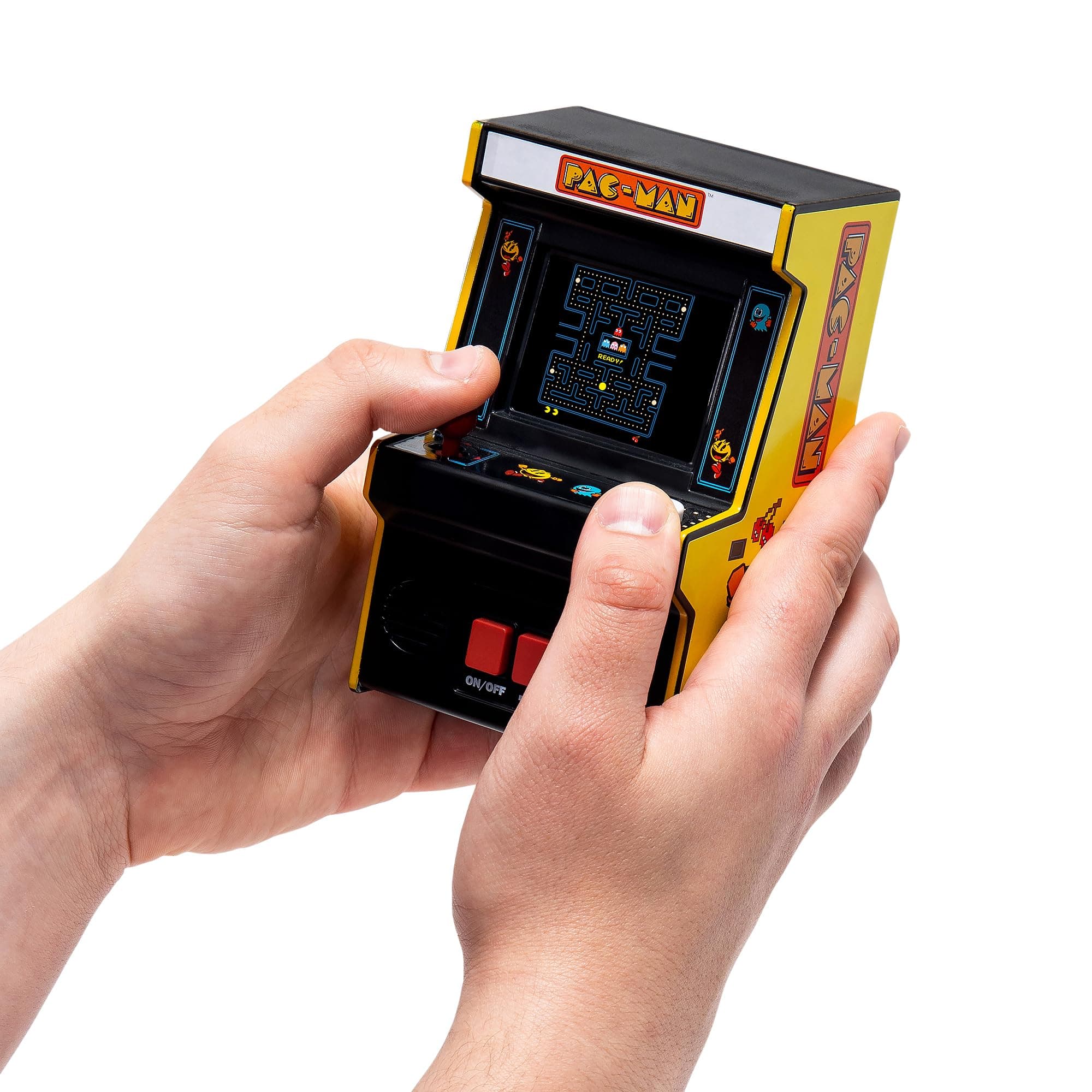 Basic Fun Pac-Man™ Mini Arcade Game Machine, Retro Classic Electronic Toy with New TFT Color Screen, Authentic Miniature Replica, Ages