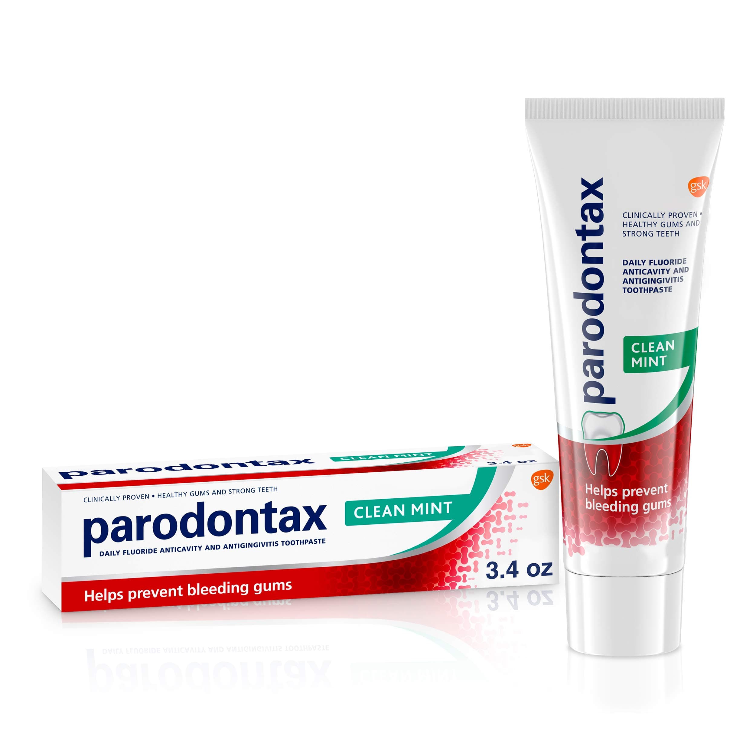 Parodontax Clean Mint Toothpaste for Bleeding Gums, 3.4 Ounce