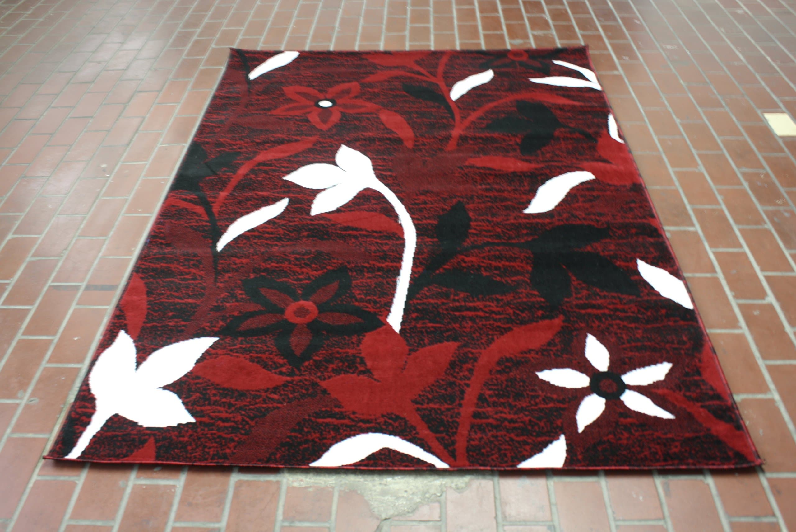 RT6002 BCF Modern Design Area Rug (2X8, Red)