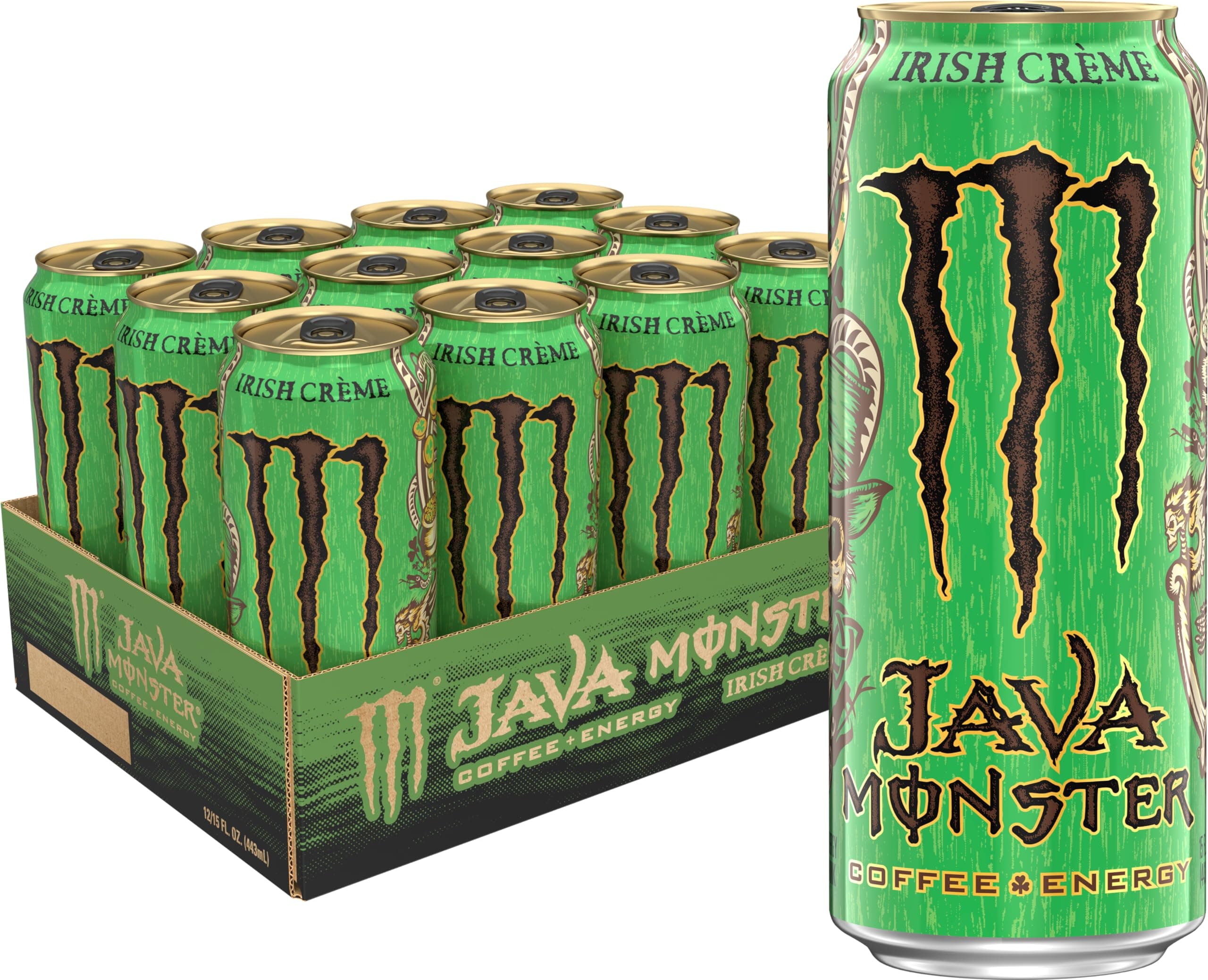 Java Monster Irish Crème, Coffee + Energy Drink, 15 Ounce