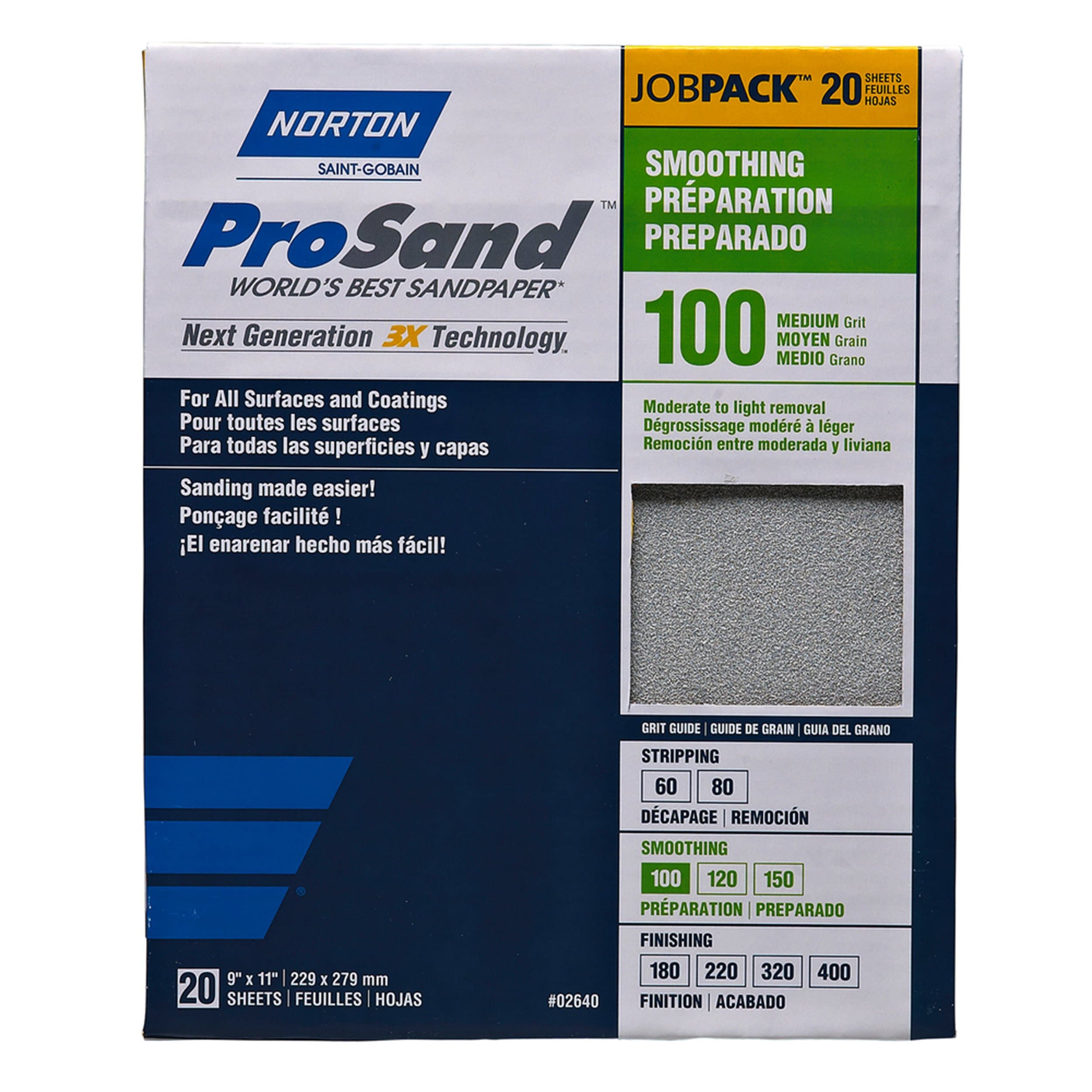 ProSand 9" x 11" Sanding Sheets 100G 20pack