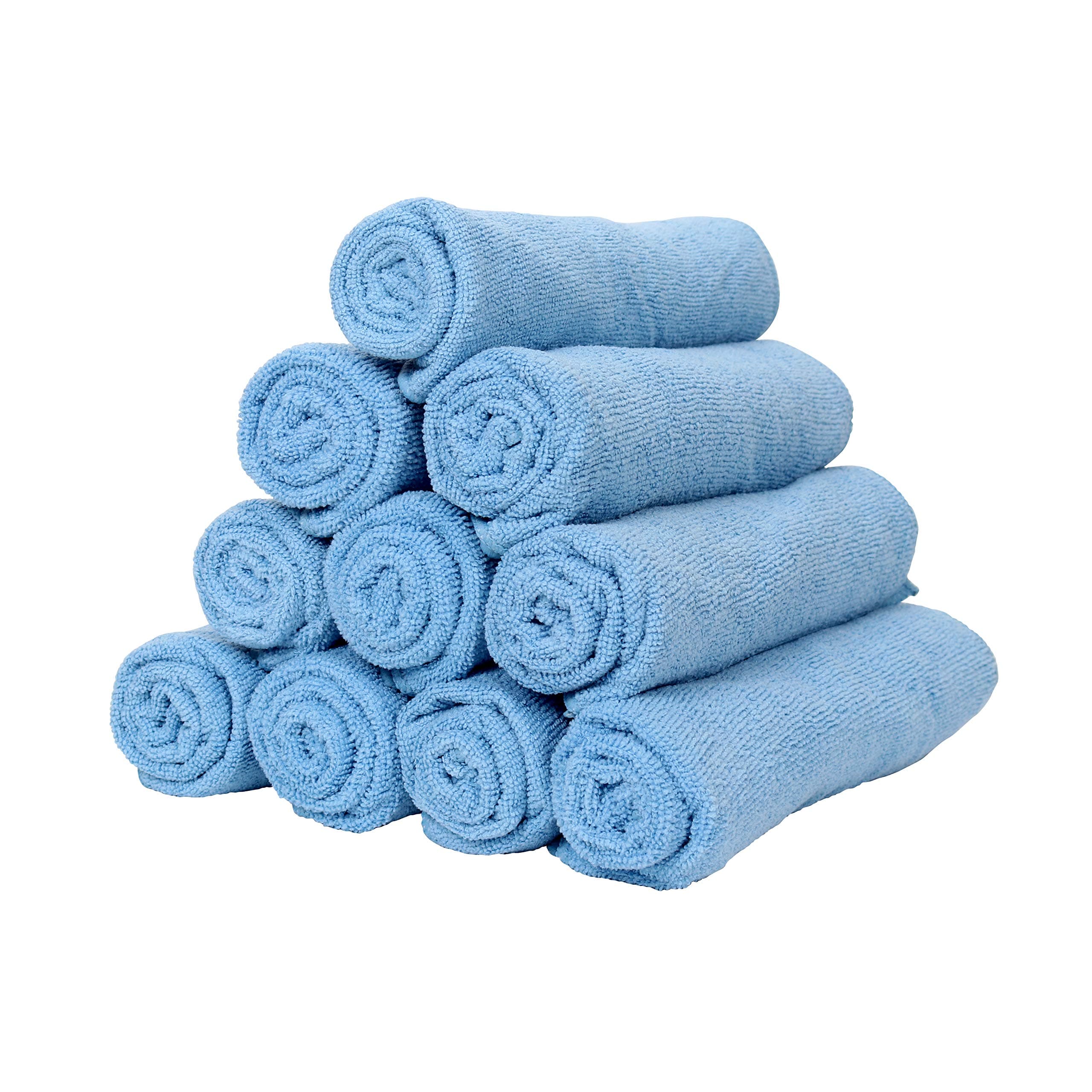 Arkwright Microfiber Gym Towel - Pack of 12 - Super Soft, Quick Dry Workout Sweat Towels, 300 GSM Lightweight & Absorbent for Sports, Working Out, Yoga, and Spa, 16 x 27 in, Blue