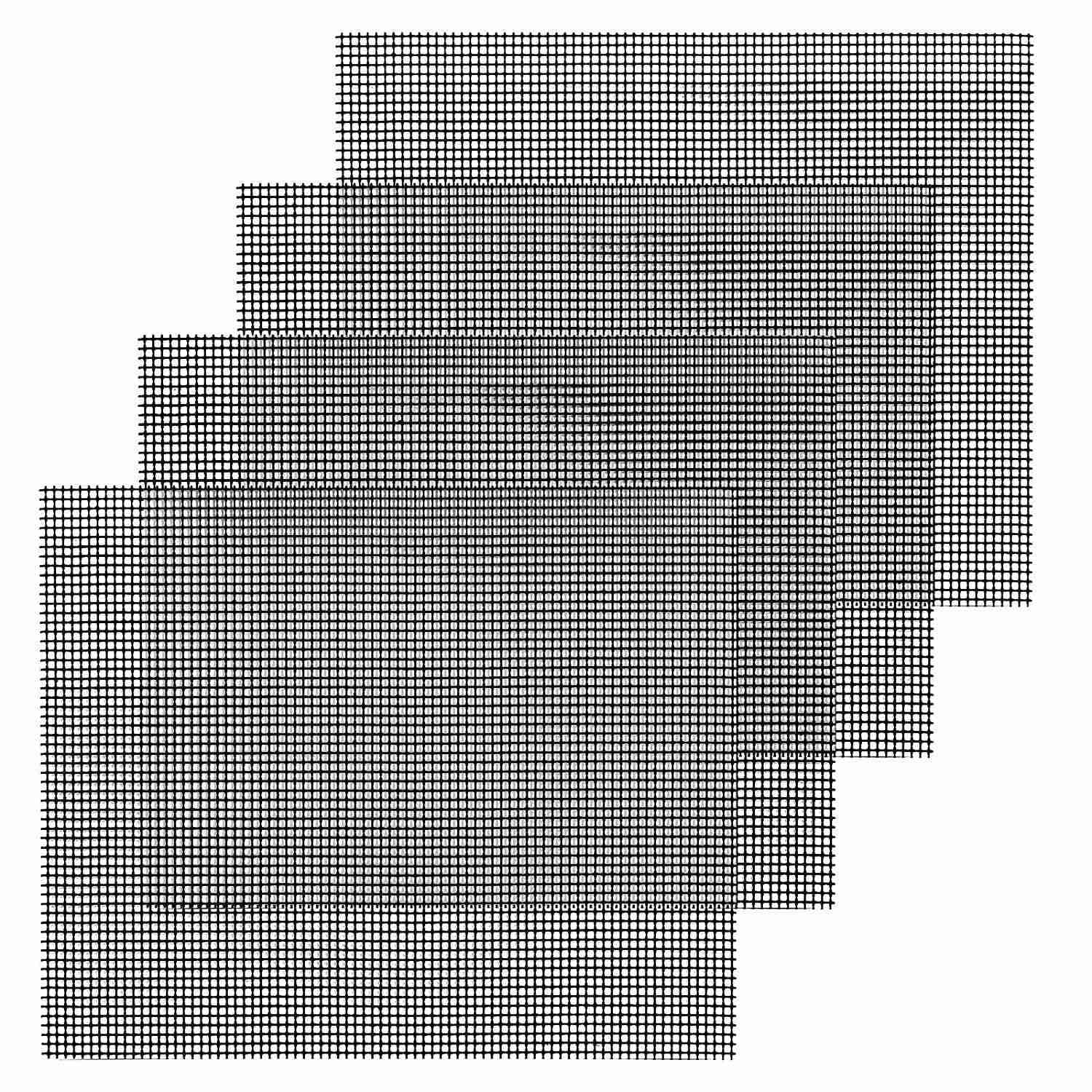 Non Stick BBQ Grill Mesh,Fire Pit Non Stick Grilling Mesh Reusable Heat Resistant BBQ Teflon Grill Mats bbq Grill Mat for Grilling, Cooking, Baking, Barbecue and Oven, 40 x 33 cm